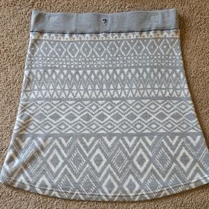 Kuhl Gray and White Patterned A-Line Skirt